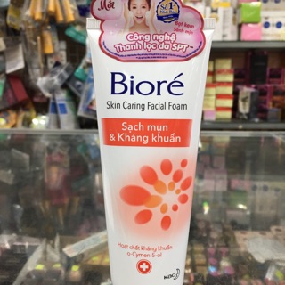 Sữa Rửa Mặt Biore Sạch Mụn Và Kháng Khuẩn 100g