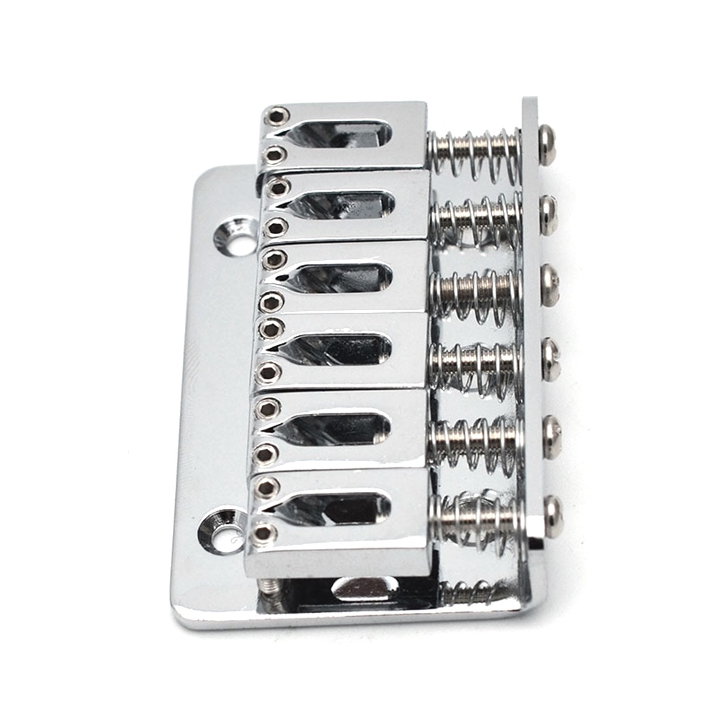 [Global] 6 String 65mm Metal Fixed Hardtail Saddle Bridge Top Load Guitar Tailpiece for Electric Guitar
