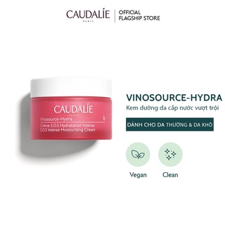 Kem dưỡng cấp nước vượt trội, làm dịu và phục hồi Caudalie Vinosource-Hydra 50ml - Thương hiệu mỹ phẩm cao cấp từ Pháp