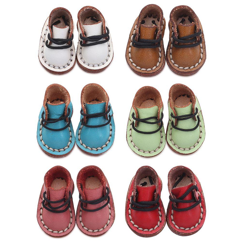 LUOL Giày Bốt Da Bò Cho Búp Bê obitsu11GSCbody9OB11 Tỉ Lệ 1 / 11 OB11