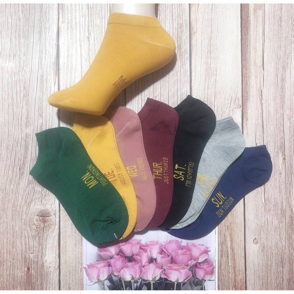 [Mã FAMARAL1 giảm 10K đơn 50K]set 7 đôi tất 7 ngày cho nữ siêu đẹp siêu bền cực dai và dày (tất loại 1)