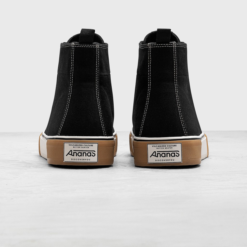 GIÀY SNEAAKER ANANAS -  HIGH TOP - BLACK/GUM UY TÍN.