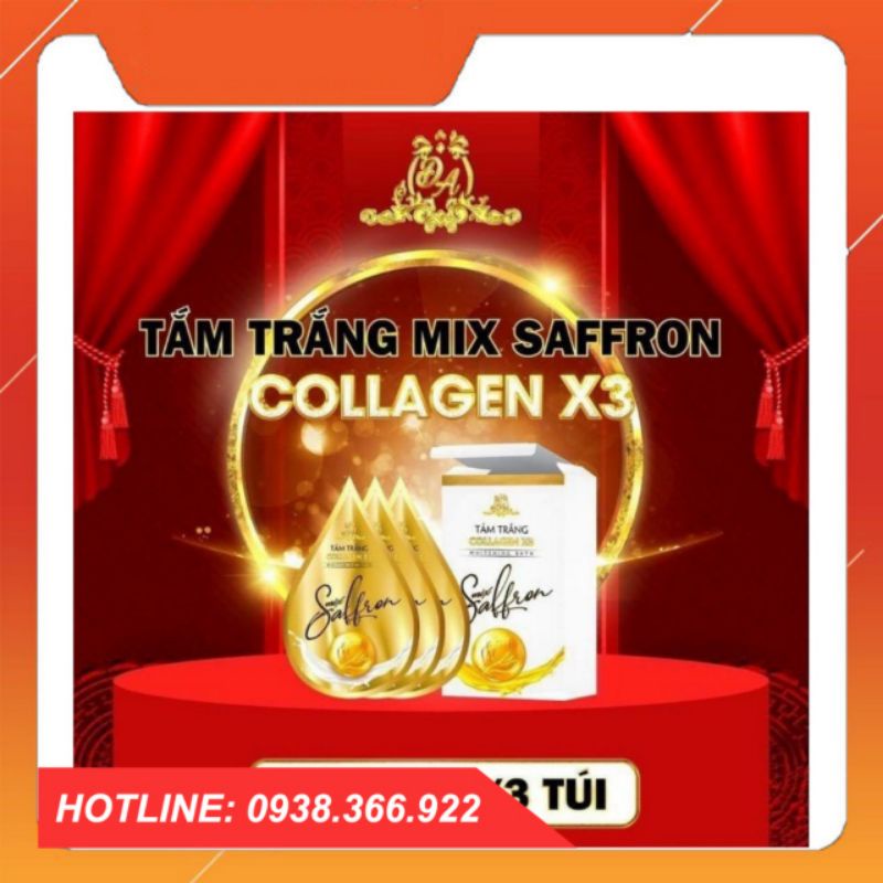 Tắm Trắng Collagen x3 mix saffron Chính Hãng - Tắm Trắng Full Body