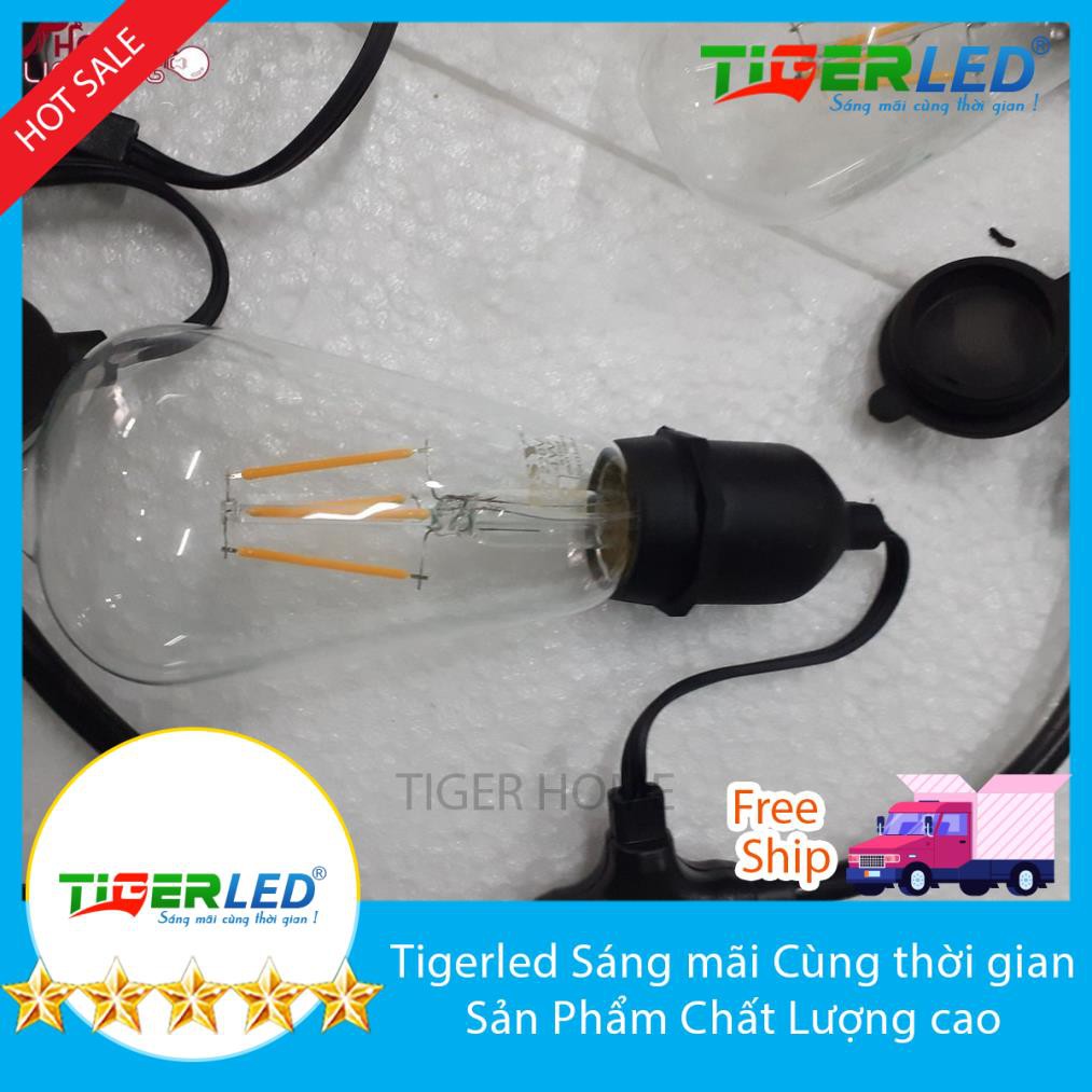 ĐÈN DÂY NGOÀI TRỜI 10M 15 ĐUI - ĐÈN DÂY TRANG TRÍ KÍN NƯỚC (chưa bóng)