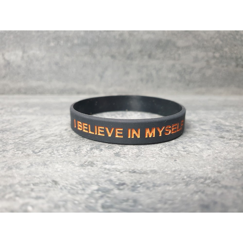 Vòng Đeo Tay Cao Su Thể Thao Nam Nữ I BELIEVE IN MYSELF - Men Sport