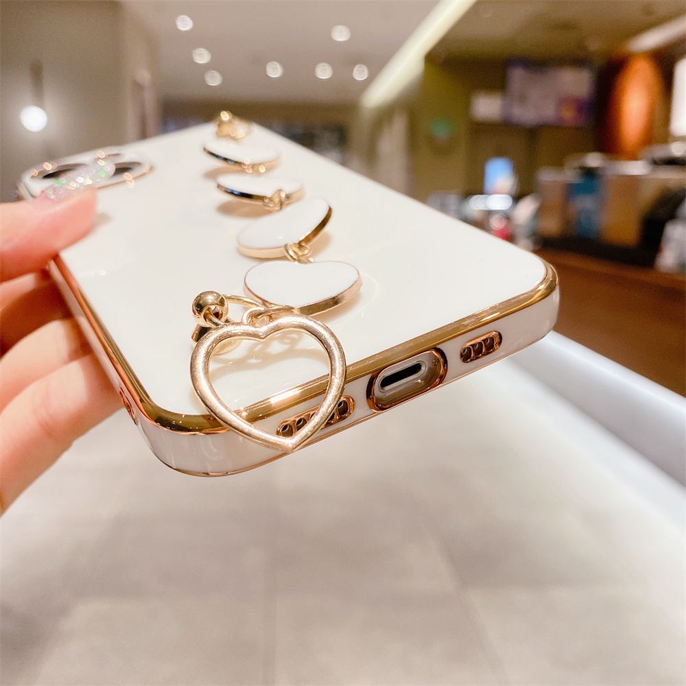 Ốp điện thoại TPU mềm có vòng đỡ hình trái tim thích hợp cho IPhone 13 12 11 Pro Max XS Max XR X 8 7 Plus