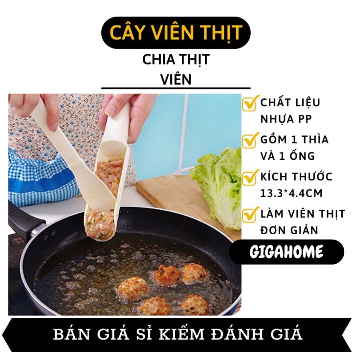 Dụng cụ làm thịt viên   GIÁ VỐN]  Dụng cụ chia thịt viên tiện lợi bằng nhựa giữ an toàn cho tay bạn khỏi hơi nóng 6370