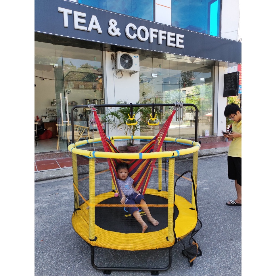 Ghế xích đu treo trong nhà ngoài trời sân vườn, ghế võng xích đu trang trí decor, an toàn cho bé