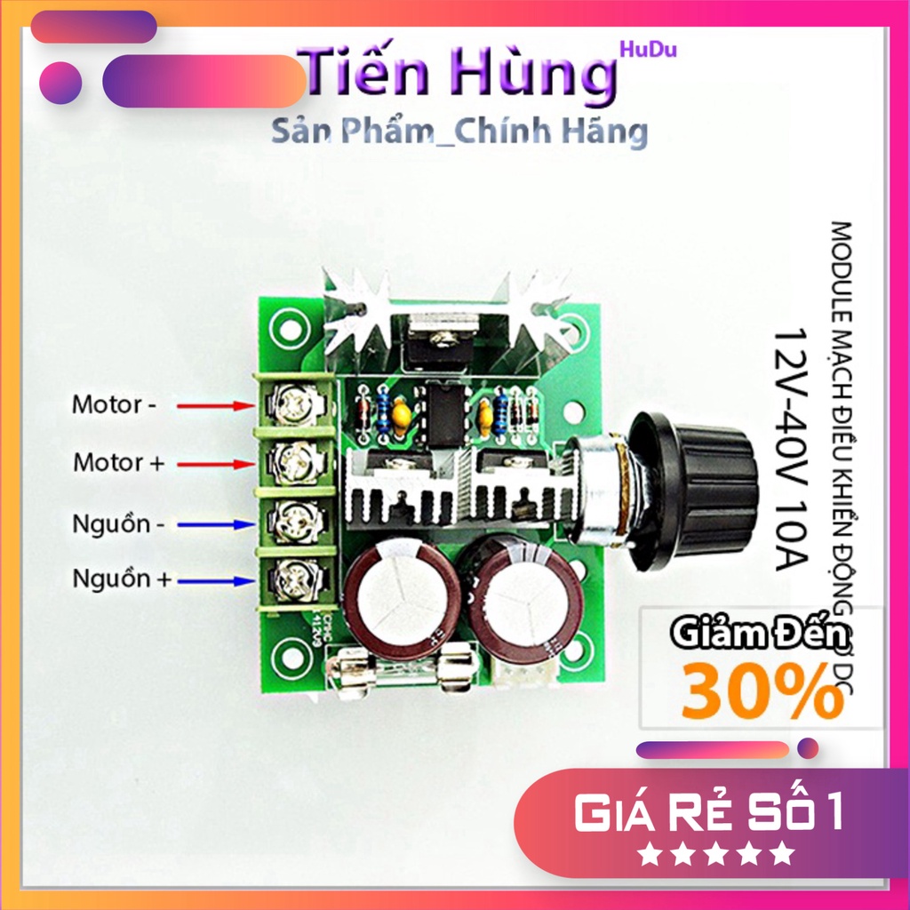 Mạch điều khiển tốc độ động cơ 1 chiều 12-40V 10A - MT07023