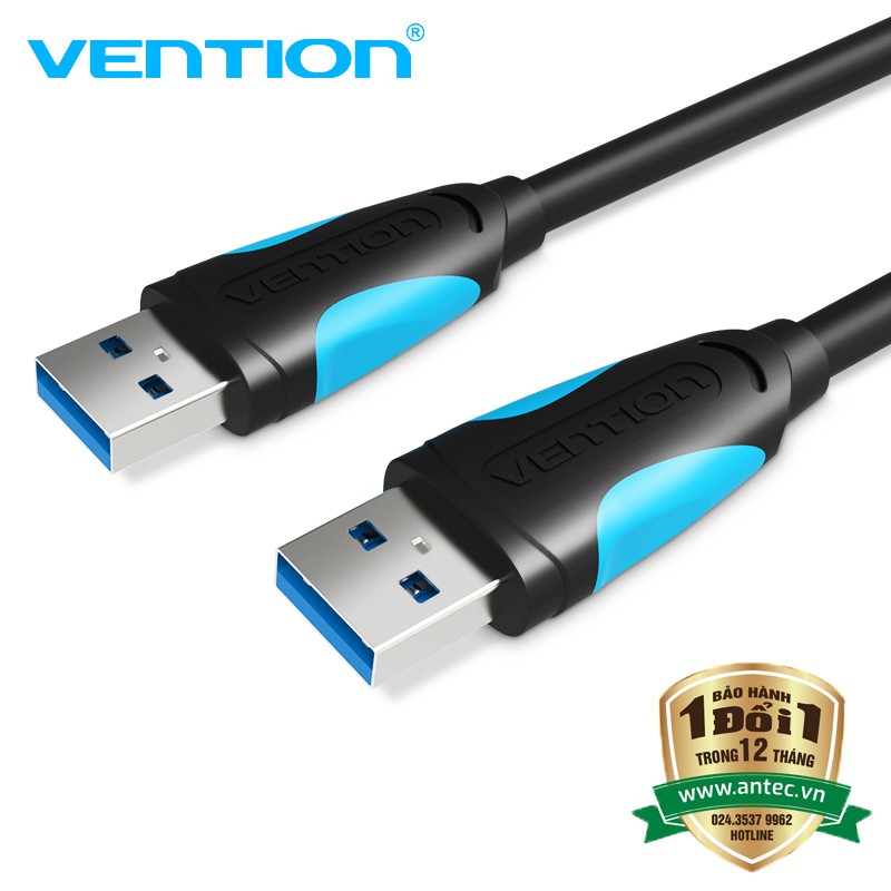 Cáp USB 3.0 2 đầu đực Vention 1,5m màu đen - Chính Hãng Vention VAS-A18-B150
