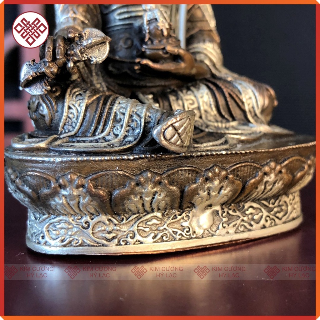 Tượng Liên Hoa Sanh Mật Tông  Đồng Nepal 10Cm