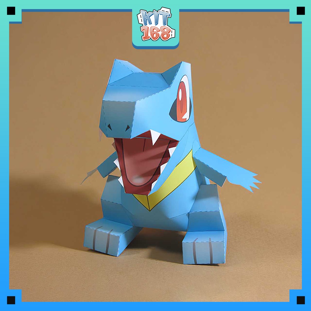 Mô hình giấy Anime Game Pokemon Totodile ver 3