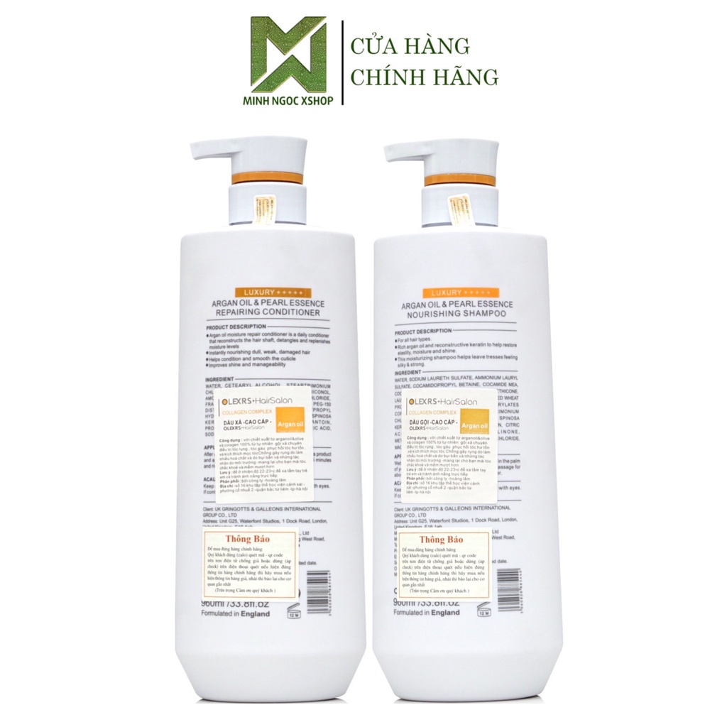 Dầu gội xả phục hồi, chống rụng tóc Olexrs Hair Salon Luxury 960ml mùi mới