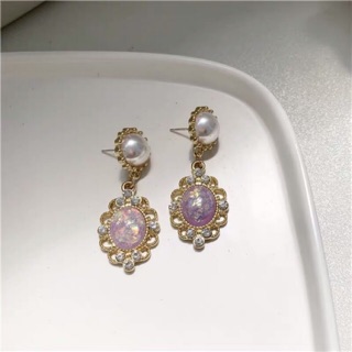 [Order 7-15 ngày] HOA TAI ĐÍNH ĐÁ QUÝ TỘC SANG CHẢNH - BÔNG TAI ĐÍNH ĐÁ CỔ ĐIỂN QUÝ PHÁI PHONG CÁCH CỦA PHÁP GIÁ RẺ