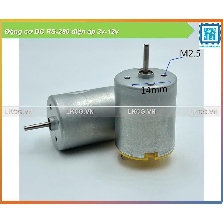 Động cơ DC RS-280 điện áp 3v-12v