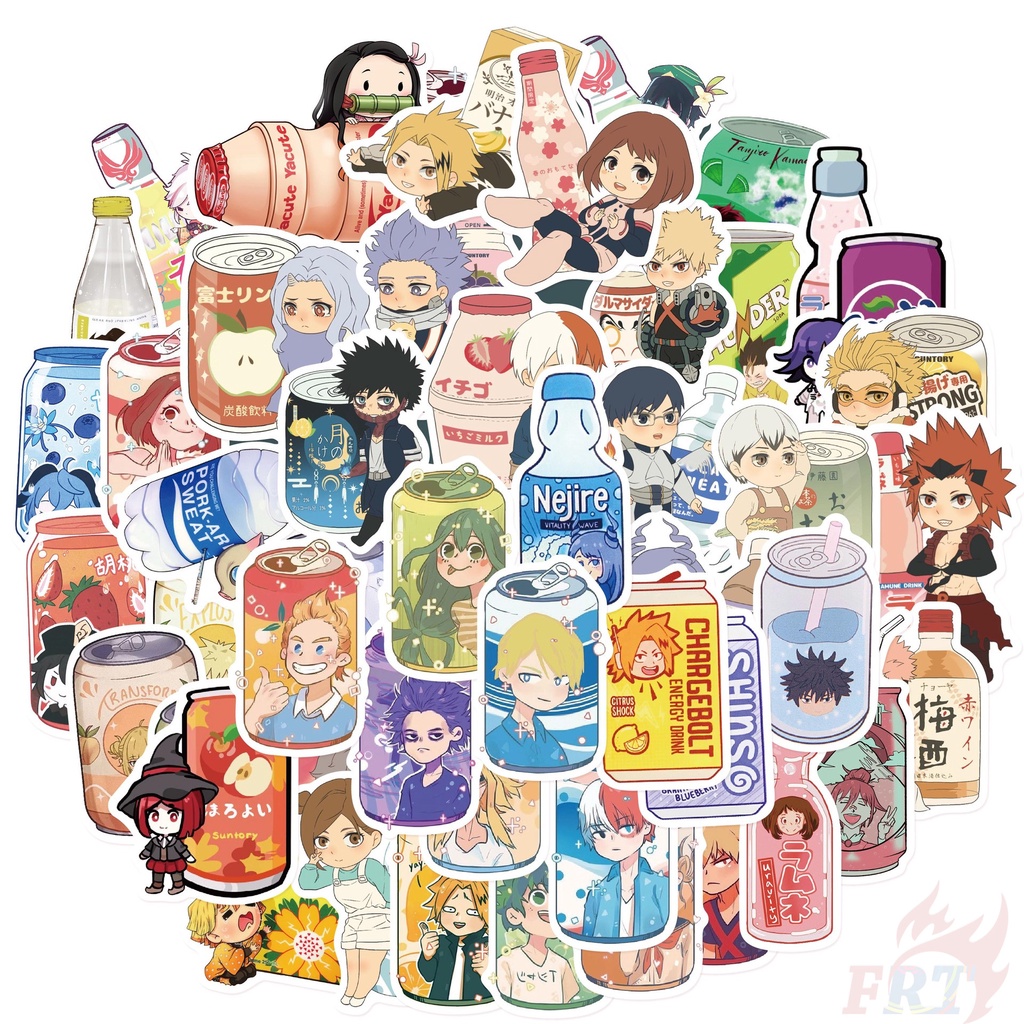❉ Thức uống bia. Phim Hoạt Hình Series 01 Hỗn Hợp Dán ❉ Bộ 50 Miếng Dán Chống Thấm Nước Thời Trang