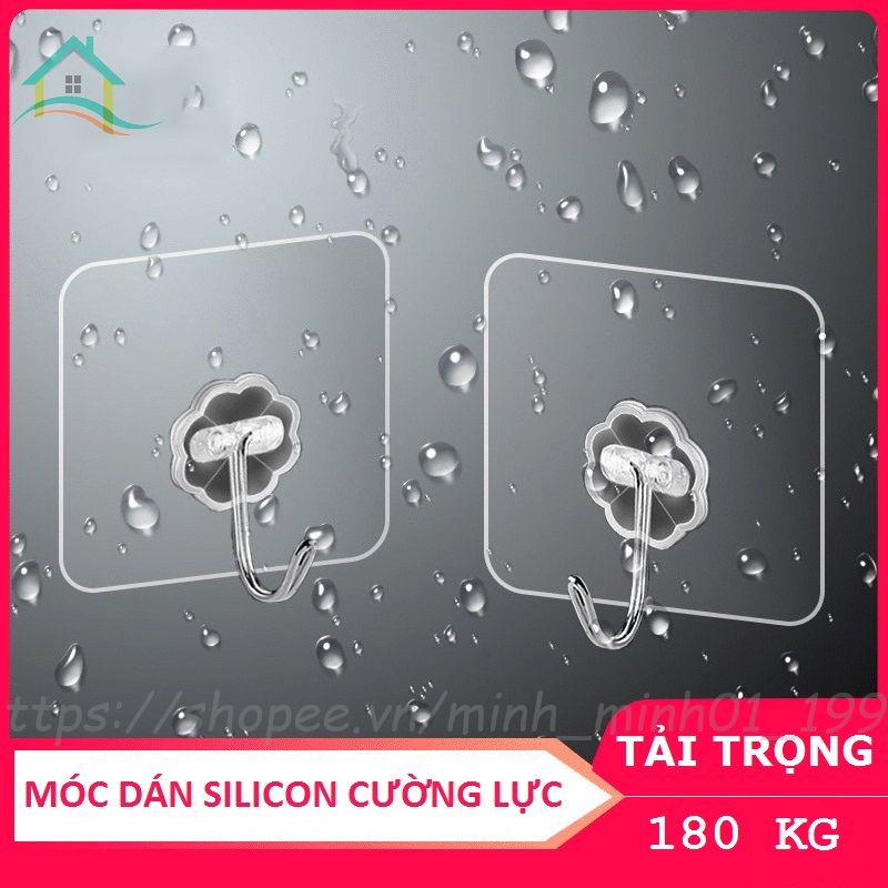 Móc Dán Silicon Cao Cấp, Móc Dán Tường Treo Đồ Siêu Chắc