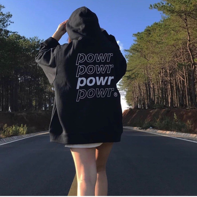 Áo Khoác Nỉ Bông POWR Unisex (Ảnh thật/có sẵn) HARIQUEEN