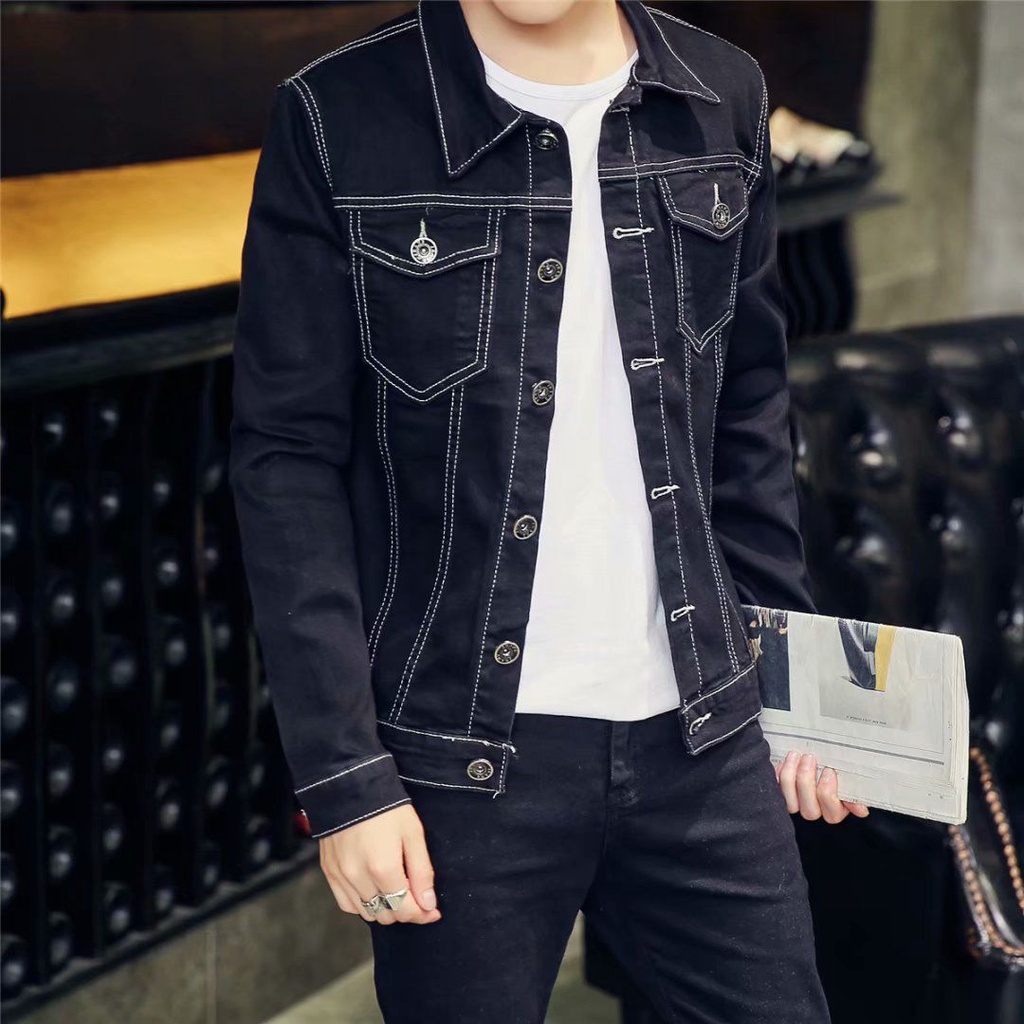 Áo Khoác denim Thời Trang Hàn Quốc Mới Cho Nam