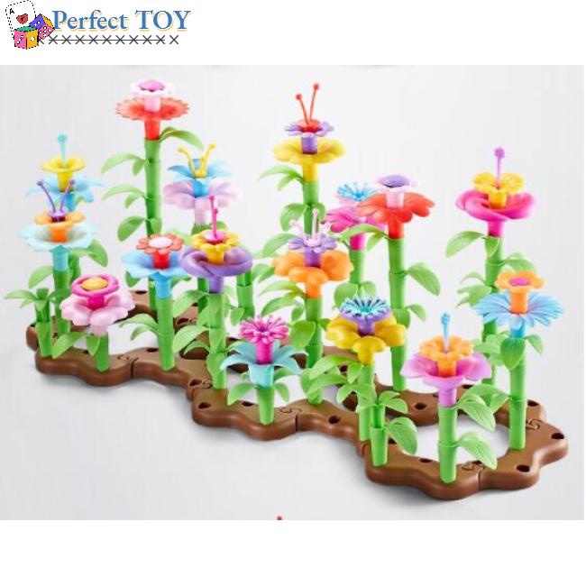 Bộ Đồ Chơi Xây Nhà Cắm Hoa Sân Vườn Cho Bé Gái