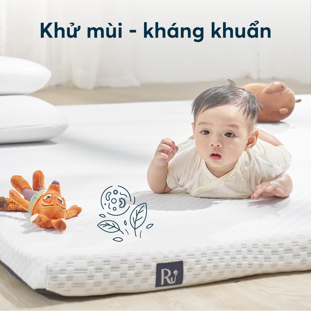 Nệm Cuộn Trải Sàn (Foam Topper) Ru9 Gọn Nhẹ Dễ Chịu, Thoải Mái Mọi Nơi, 6 Kích Thước