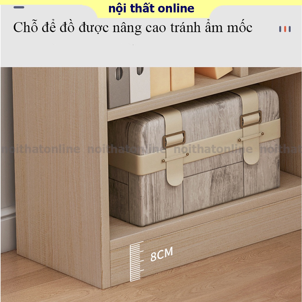 Bàn học tập ,làm việc chất liệu gỗ MDF chống ẩm, chống xước liền giá sách lớn lưu trữ sách vở, tài liệu