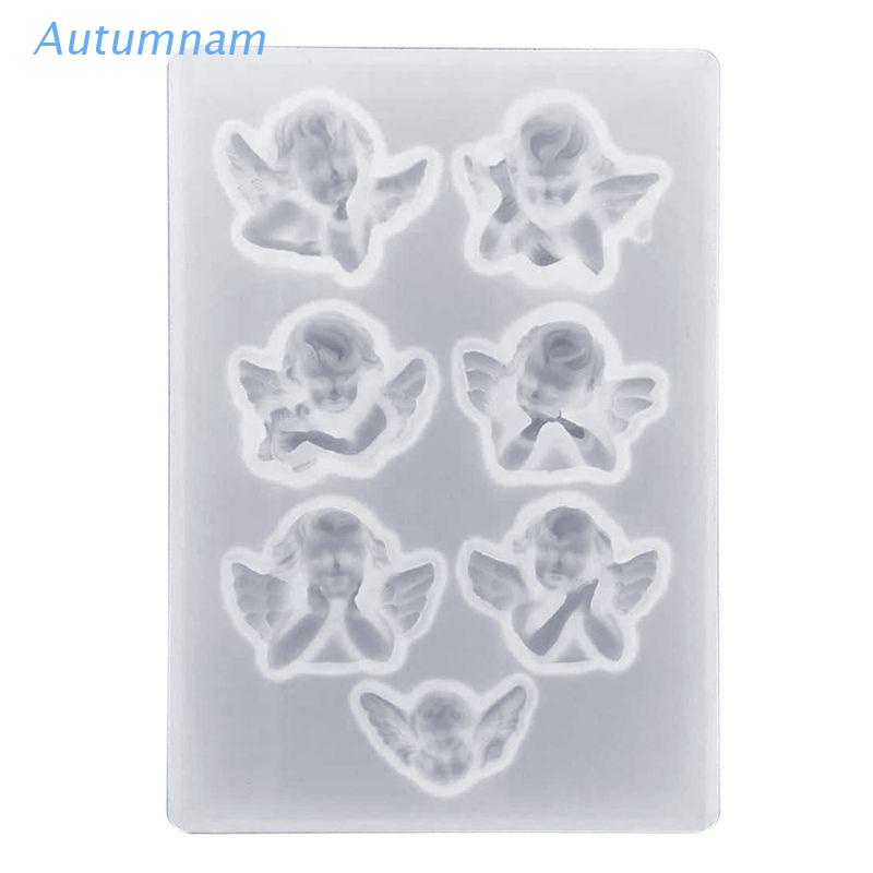 [Hàng mới về] Khuôn Silicon làm mặt phụ kiện hình thiên thần nhỏ DIY chất lượng cao