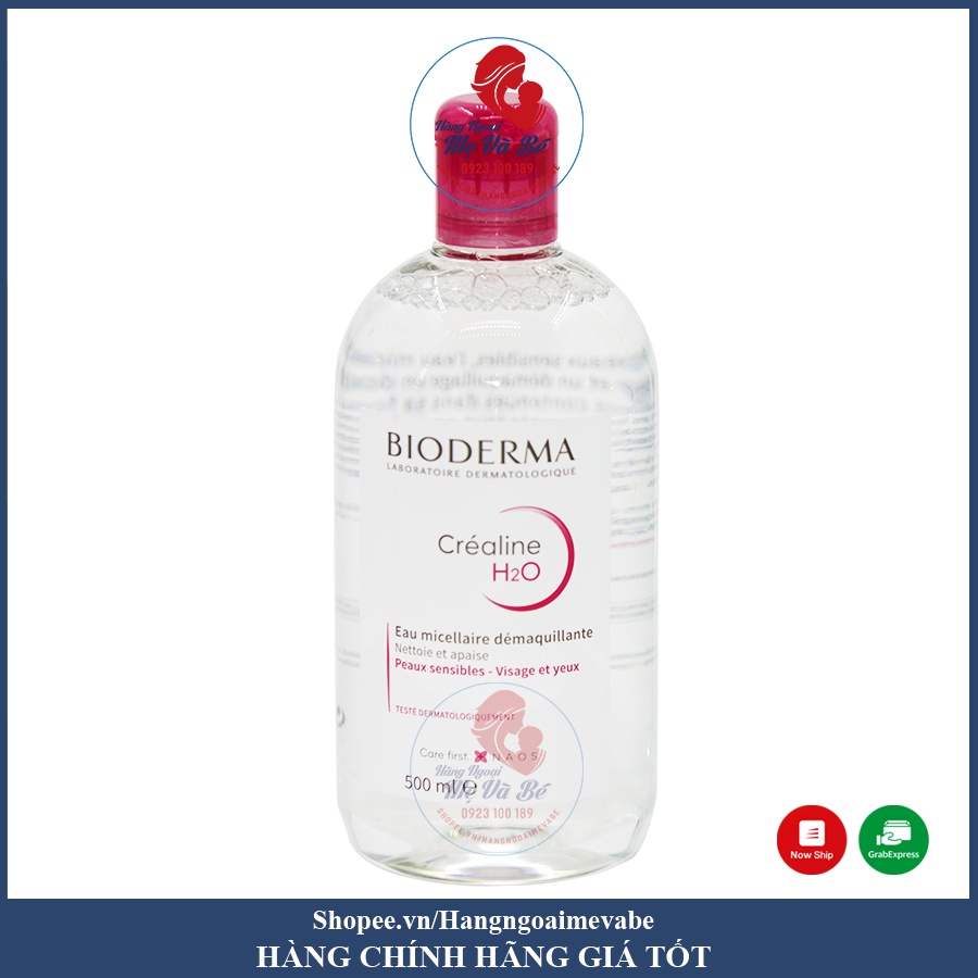 Nước Tẩy Trang Bioderma H2O 500ml Pháp