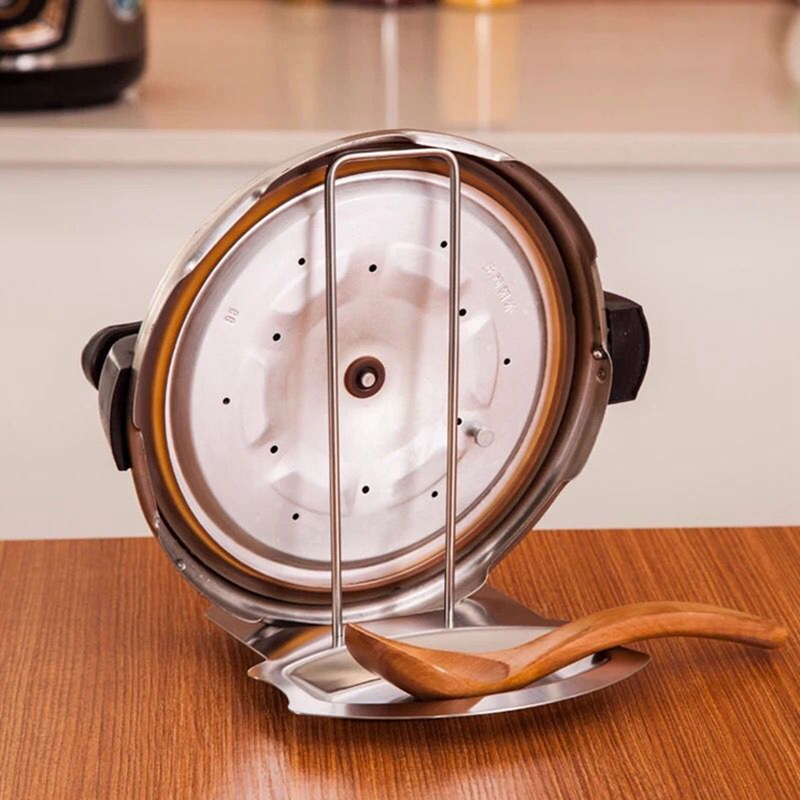 Giá Đỡ Nắp Nồi Bằng Thép Không Gỉ Tiện Dụng Cho Nhà Bếp | BigBuy360 - bigbuy360.vn