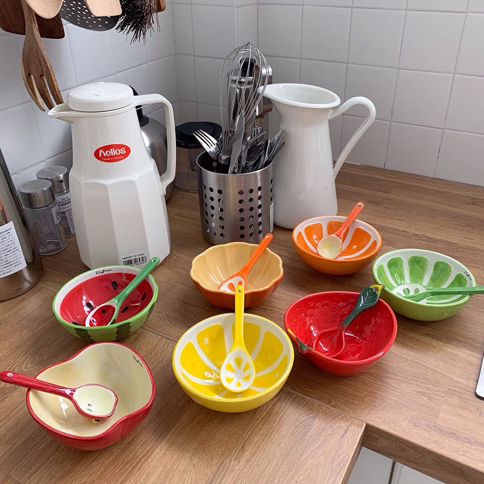 Bát sứ hình trái cây dễ thương cho bé ăn dặm