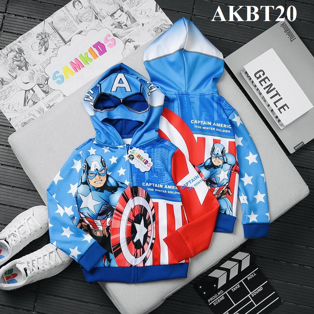 Áo khoác siêu nhân người nhện cho bé trai AK18