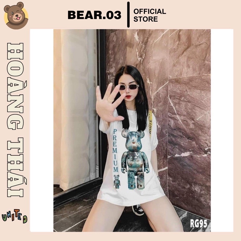Áo thun tay lỡ Gấu Predium chất cotton sịn CoolZ phông Unisex nam nữ Cotton oversize form rộng phong cách Hiphop !