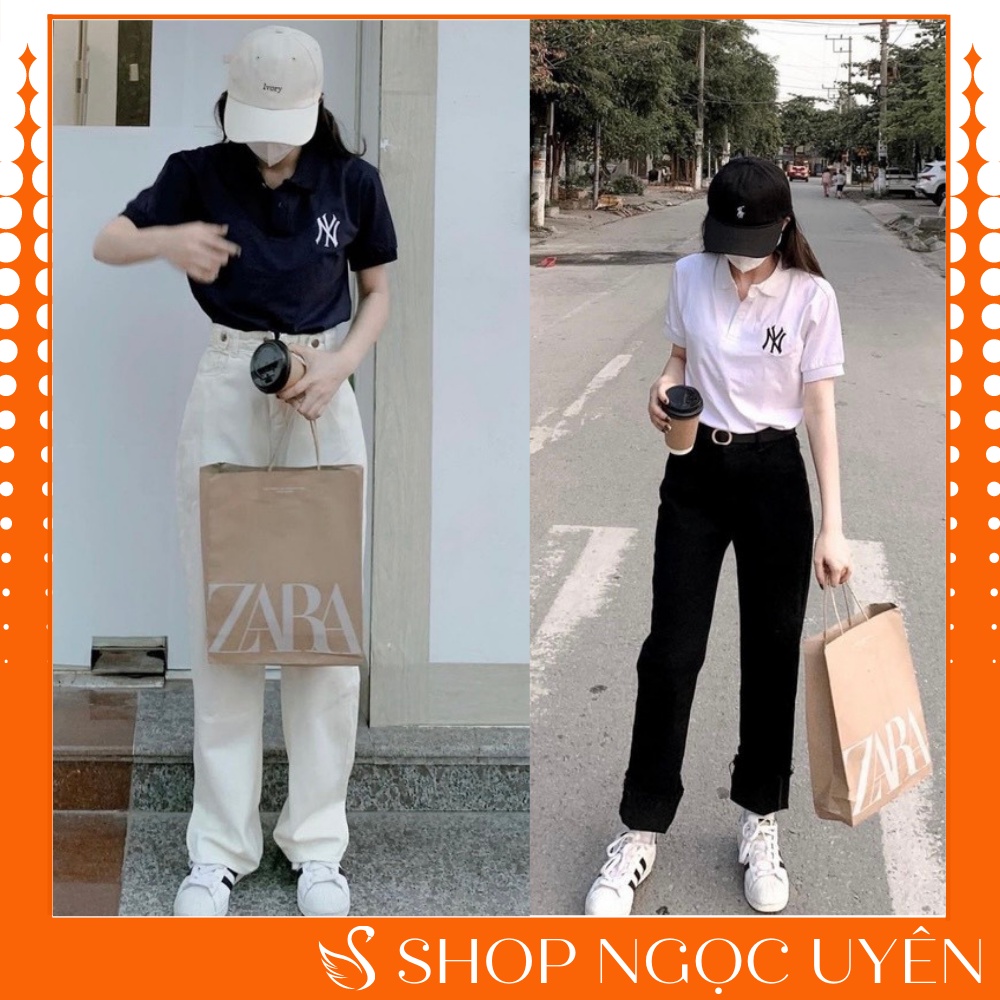 Áo polo N.Y nam nữ tay ngắn cổ nam chất cao cấp , thoáng mát kiểu dạng Hàn Quốc siêu đẹp