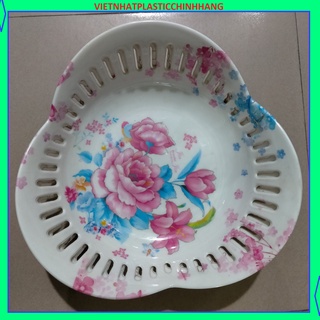 Rổ rá nhựa rổ phíp tròn đặc đựng hoa quả - rổ phíp tròn