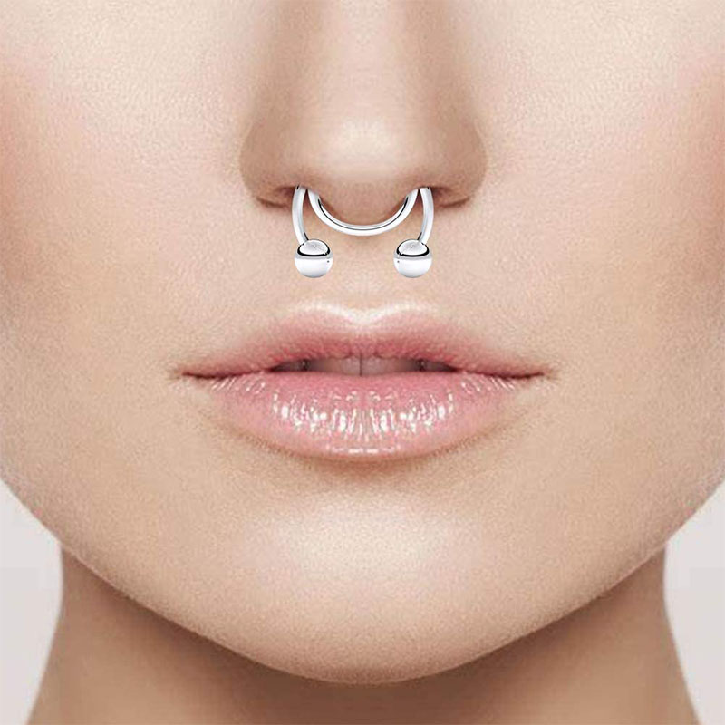 Vòng mũi bằng thép không gỉ từ tính thời trang