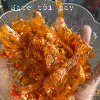 Bánh trang sate tỏi cay