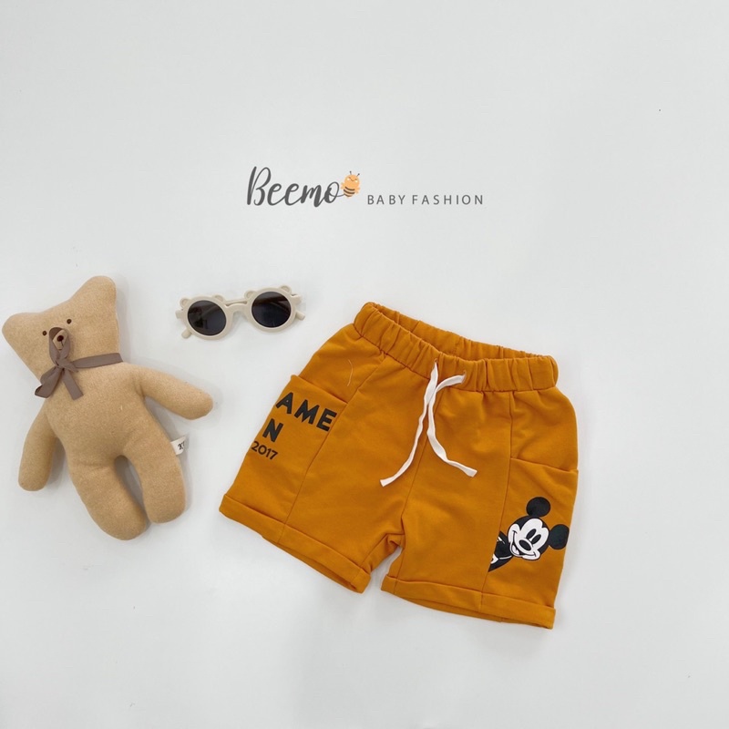 Quần short cotton micky bé trai-MS40