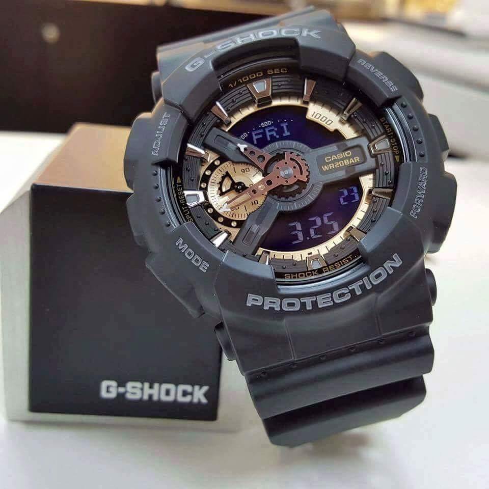 [HOT 2021]Đồng hồ thể thao nam G-Shock - GA110 55mm điện tử chống nước đa năng (Màu đen) - Gsock