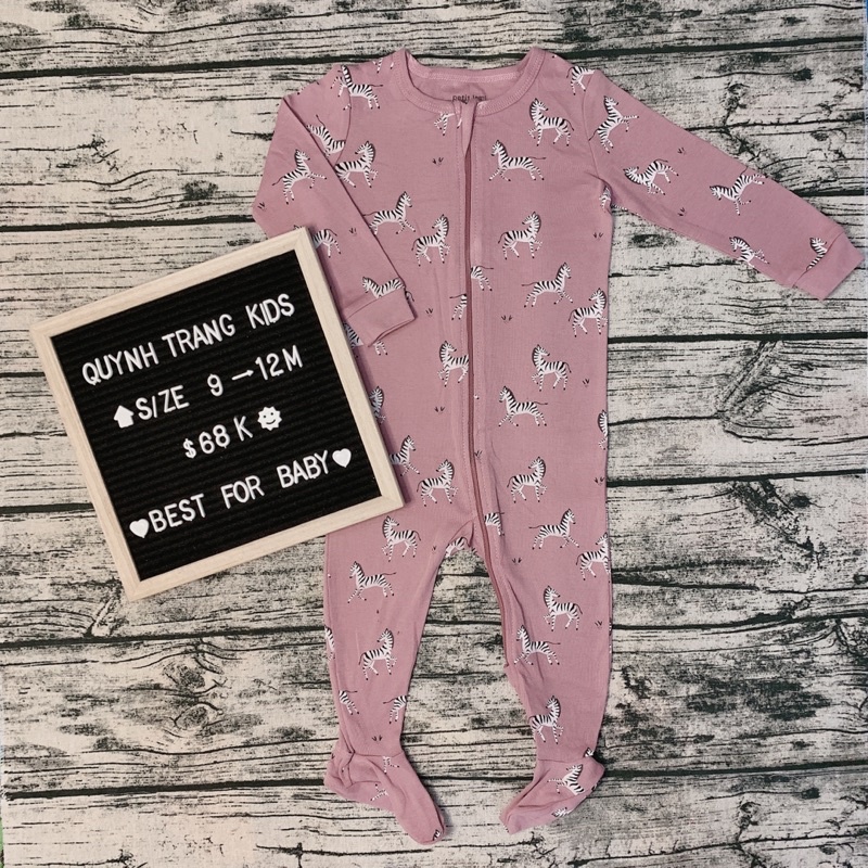 Body Sleepsuit, Bodysuit, Bộ Body Sleep Dài Cotton Liền Tất Vớ Cho Bé Trai Bé Gái 0-24months,
