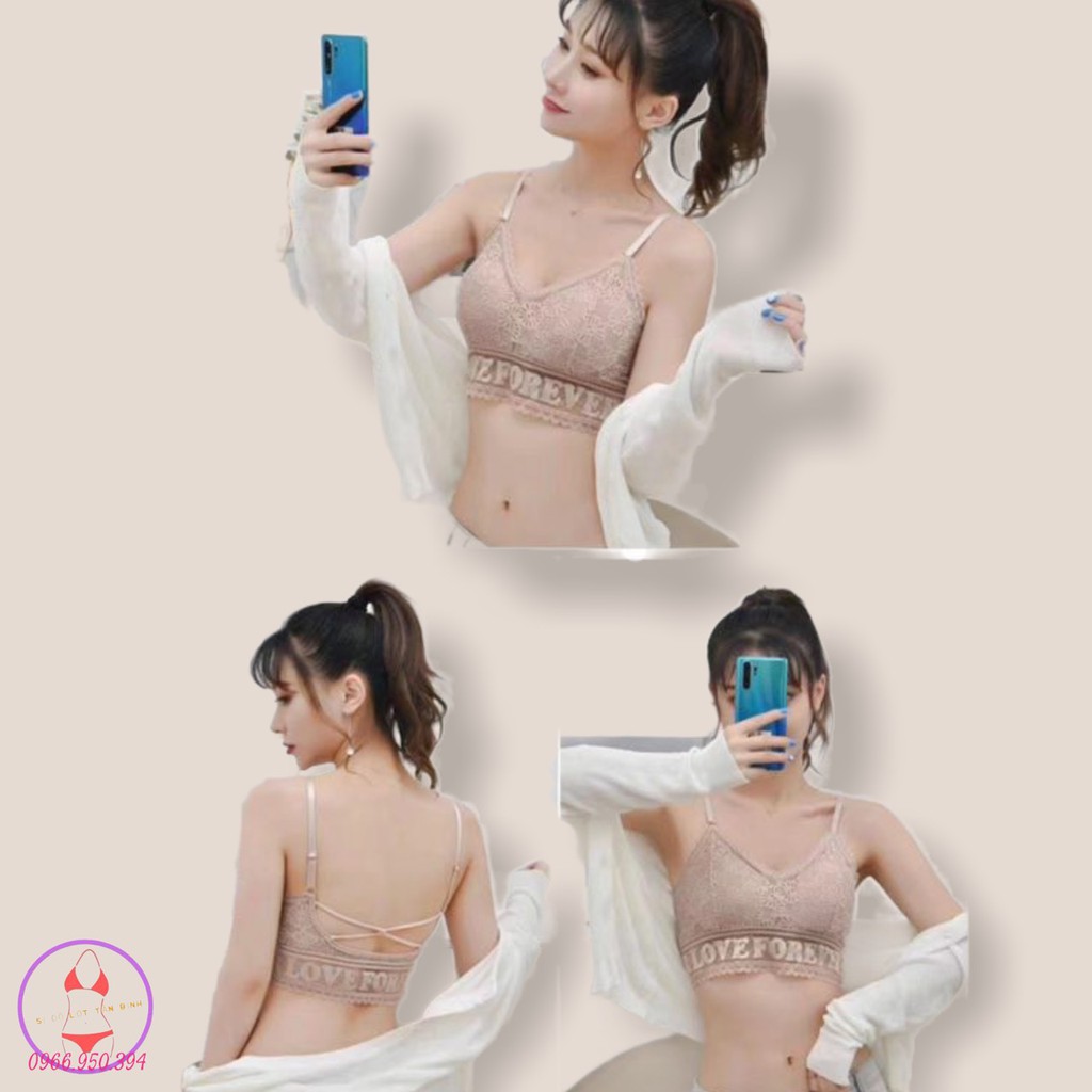 Áo bra ren dáng lửng lớp lót thông hơi sang chảnh gợi cảm