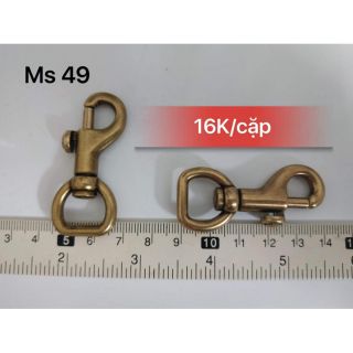 Móc size 1,2cm hiệu Coach mạ màu đồng cổ-M49(giá 1 cặp)