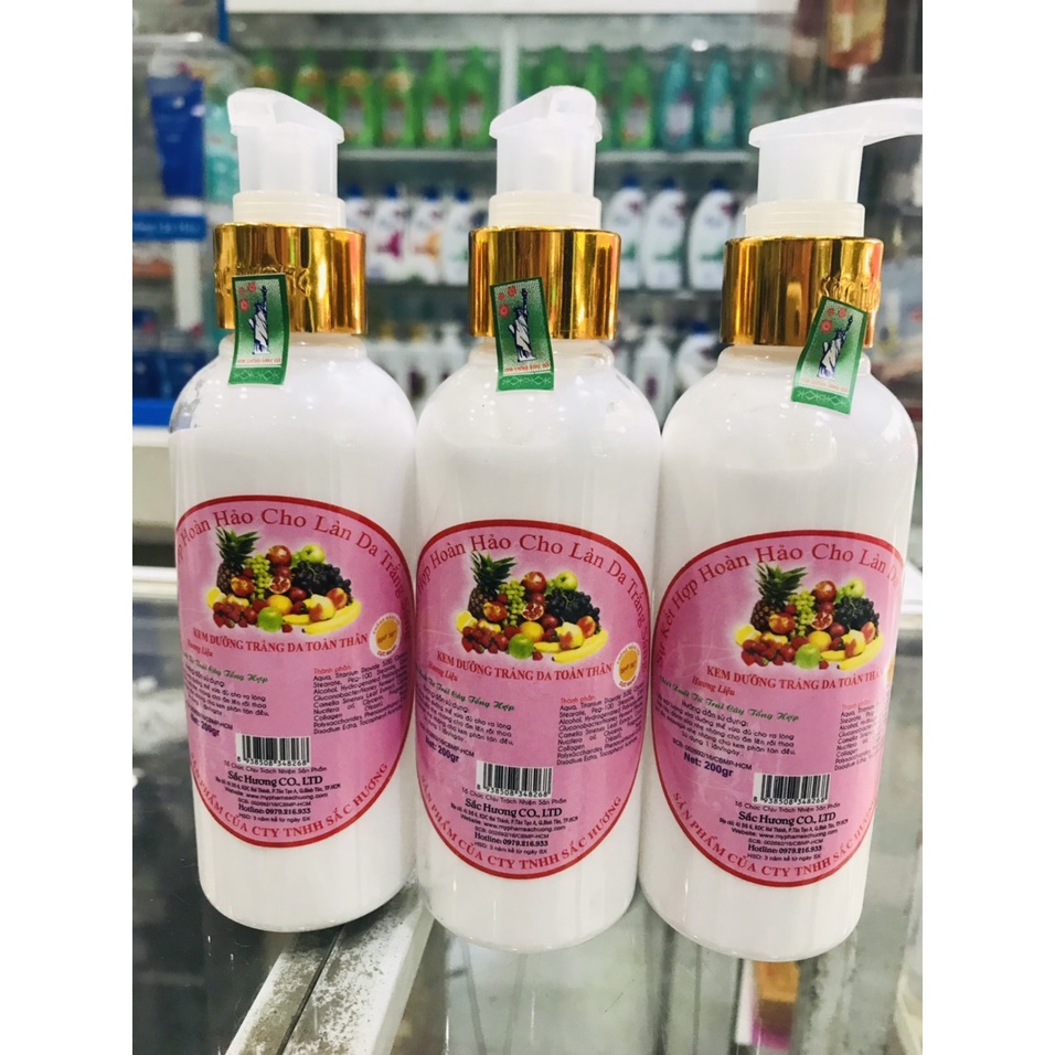 Kem dưỡng da toàn thân trái cây Sắc Hương