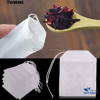 Túi lọc trà thảo mộc kèm dây rút tiện lợi, túi lọc từ vải không dệt, nhiều kích thước