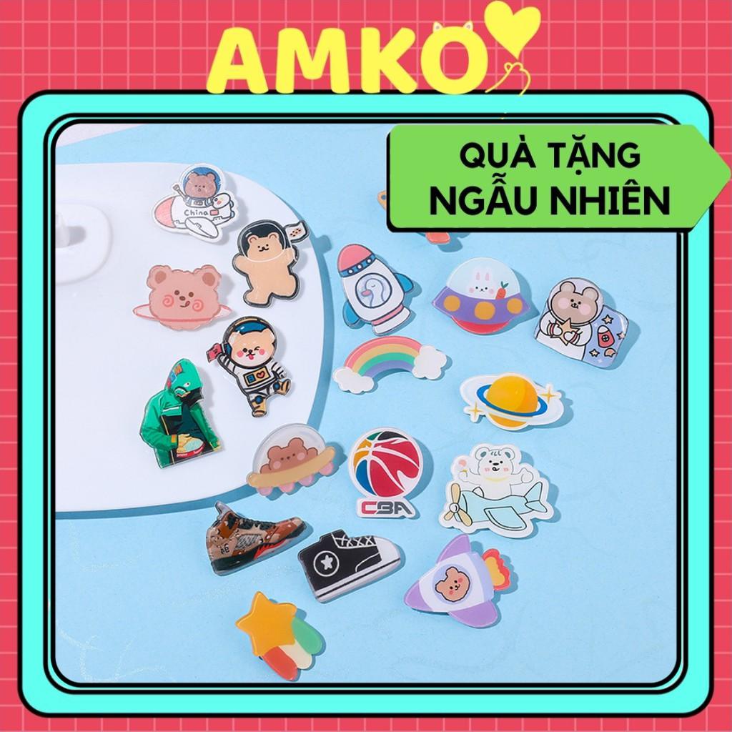 Huy Hiệu Pin Cài Balo Quần Áo Nhựa Acrylic Nhiều Mẫu Dễ Thương, Hình Vịt Gà Mặt Trăng Phi Hành Gia AMKO HH12
