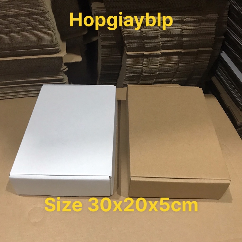 HỘP GIẤY CARTON ĐỰNG QUẦN ÁO SIZE 30X20X5CM