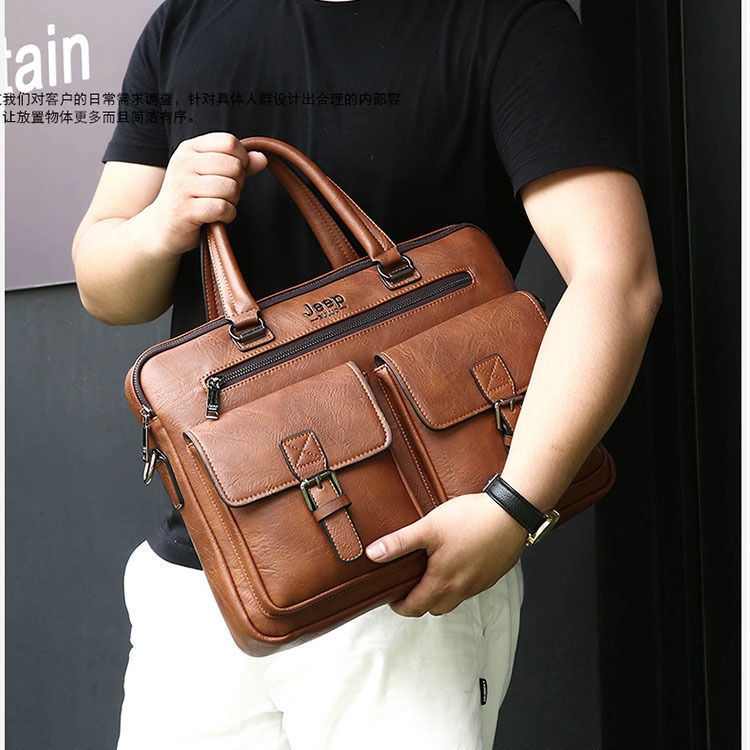 Cặp táp đựng Laptop một ngăn phong cách doanh nhân Âu Mỹ cổ điển dành cho nam | BigBuy360 - bigbuy360.vn