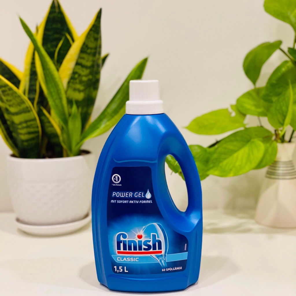 Muối rửa bát Finish 1.2kg + 1000ml Nước rửa bát Finish Gel chuyên dùng cho máy rửa bát chén
