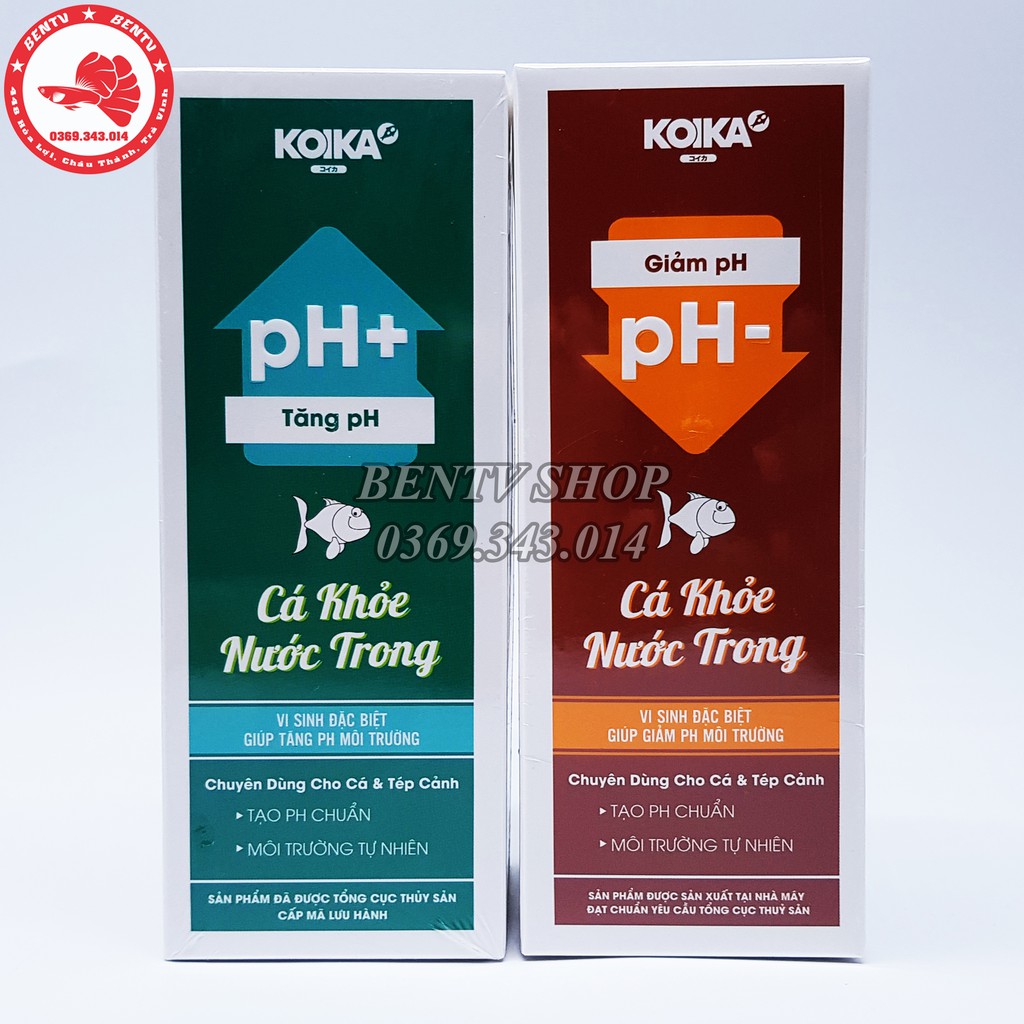 Dung Dịch Tăng Giảm pH Cho Hồ Cá Tép Cảnh Koika