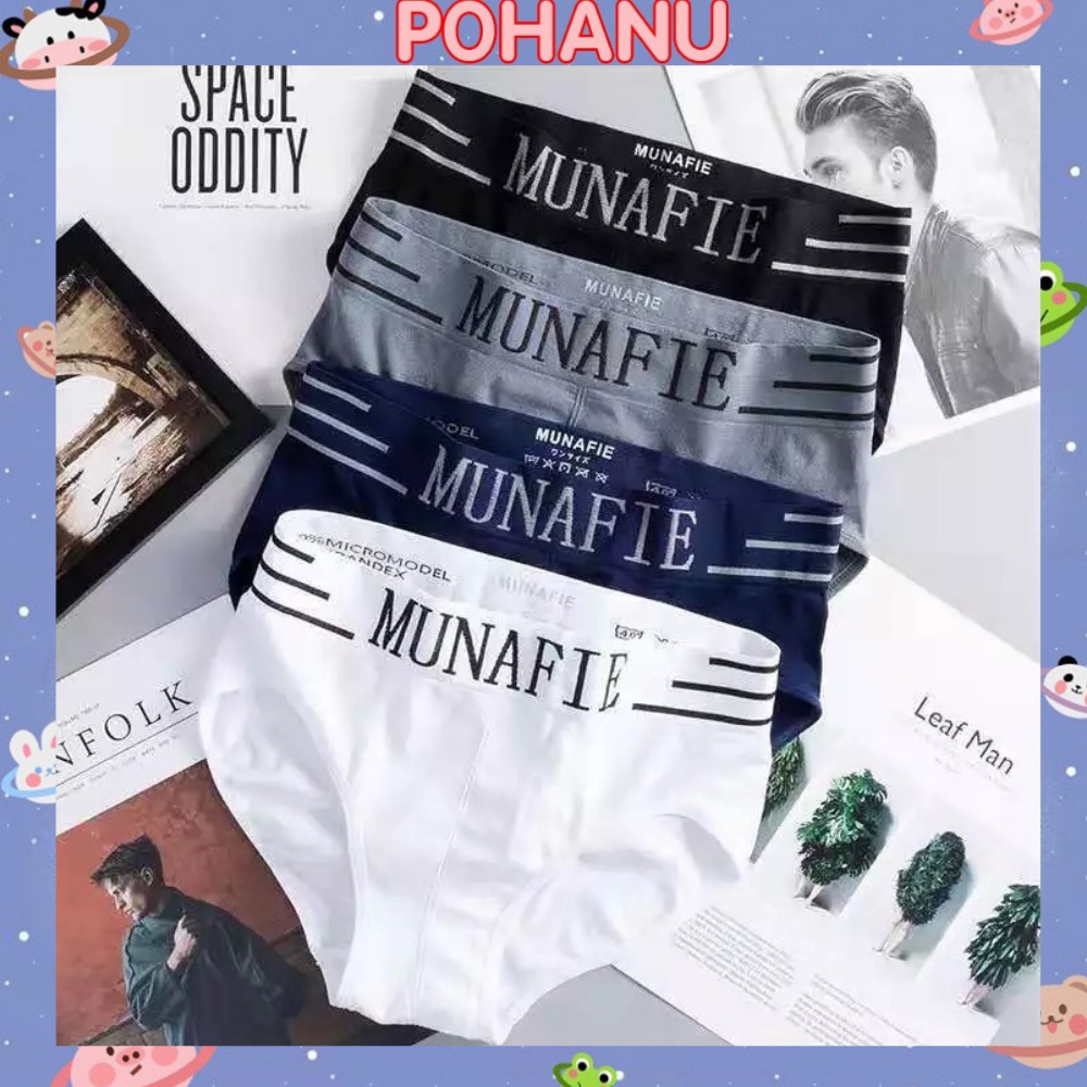Quần sịp Pohanu quần lót nam kèm túi zip chất cao cấp Munafie BX8