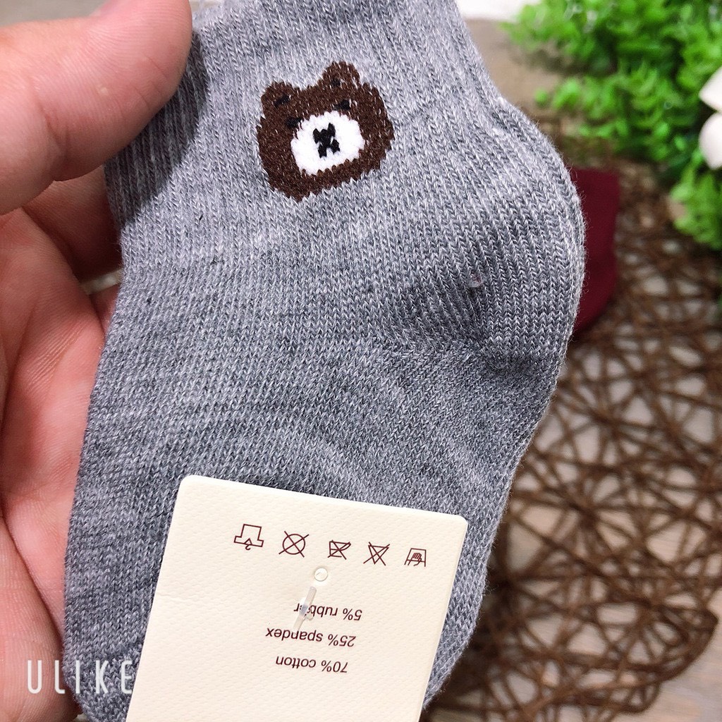Tất ,vớ cao cổ hình gấu cho bé trai và bé gái NBD Kids 1-10 tuổi